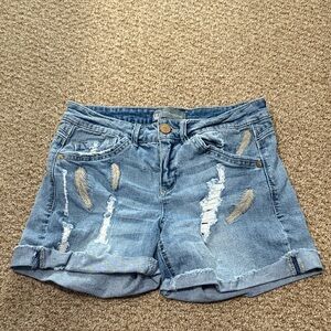 Wit & Wisdom Light Blue Distressed Jean Shorts